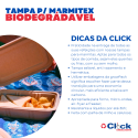 Tampa Hermética P/ Embalagem Marmita 850ML Gbox 850ML Palha Milho - 25 Unidades