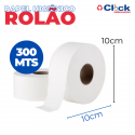 Rolão Papel Higiênico Folha Simples 300 MTS - 8 Unidades