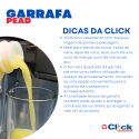 Garrafa Plástica Quadrada PEAD Descartável Caldo De Cana 1000ml Tampa Amarela - 100 unidades