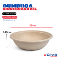 Pote Cumbuca Bowl 1300ML Biodegrádavel Palha Milho Hermético - 25 Unidades