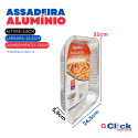 Assadeira Descartável Alumínio Retangular Natal Fim de Ano Ceia 3LTS Supratico - 5 Unidades