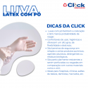 Luva Latex Descartável Procedimento Profissional C/ Pó Branca ( P ) - 100 Unidades