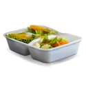 Bandeja Marmitex Rasa Isopor Retangular 700ML MO90-3 Meiwa - 100 Unidades