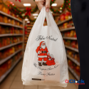 Sacola Plástica Impressa Papai Noel Natal 36 x 50 2KG - 450 Unidades