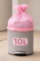 Saco de Lixo Rosa Diva Perfume Tutti-Frutti Pia e Banheiro - Rolo c/80 un. (34 x 38cm)