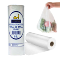 Rolo Bobina Plástica Picotada Sacos Alimentos Transparente B-SL 18x30 Extrusa-Pack - 6000 Unidades