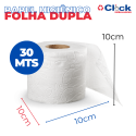 Rolo Papel Higiênico 30MTS Max Pure Folha Dupla Neutro - 12 Unidades