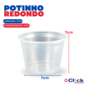 Pote Potinho Redondo Transparente 200ML PT-200 Copoplast - 50 Unidades
