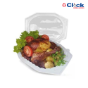 Embalagem Plastica Frangueira Branco P/ Frango Assado C/ Tampa - 100 Unidades