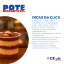 Kit Pote Descartável Tampa Transparente 1800ML Rioplastic - 180 Unidades