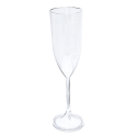 Taça Acrilica Champanhe Cristal 150ML Elite Ano Novo Reveillon Evento Casamento Formatura - 3 Unidades