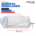 Embalagem Marmita G300 Freezer e Micro-ondas PP 1600ML - 100 Unidades