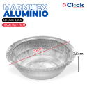 Marmitex Alúminio Redonda 1150ml Fechamento Maquina N.9 - 100 Unidades