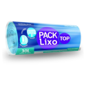 Rolo Saco Lixo Top Azul Picotado Resistente 30LTS 59x62 - 30 Sacos