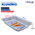 Assadeira Forma Descartável Alumínio Retangular 6400ml Thermoprat - 4 Unidades