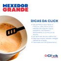 Pá Mexedor Grande Preto 11cm Café Drink Strawplast - 240 Unidades