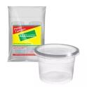 Pote Descartável Redondo Doce C/ Sobretampa 200ML - 24 Unidades