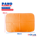 Pano Flanela Laranja Caebi P/ Limpeza Geral 38x58 Grande - 12 Unidades
