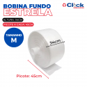 Bobina Saco Transparente Plástico Fundo Estrela Hortifruti 29 x 40 ( M ) - 6 Rolos