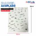 Papel Acoplado Embalar Lanches Frios Bolos 23gr - 500 Unidades