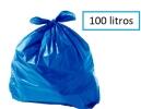 Rolo Saco Lixo Top Azul Picotado Resistente 100LTS 75x105 - 15 Sacos