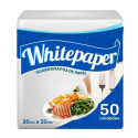 Guardanapo Folha Simples White Paper 30x30 - 50 Folhas