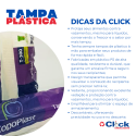 Tampa P/ Pote Descartável PS Transparente 200/250ML Copoplast - 50 Unidades