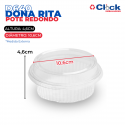 Embalagem Pote Redondo Doce C/ Tampa 170ml PET - 300 Unidades