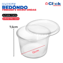 Pote PP Redondo Descartável c/ Sobretampa Danubio 500ml - 288 Unidades