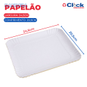 Bandeja Papelão Branco N.23 Salgados Doces 20.5x24.5 - 100 Unidades