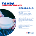 Tampa P/ Pote Cumbuca Bowl 500/650ML Biodegrádavel Palha Milho - 25 Unidades