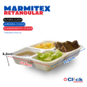 Bandeja Marmitex Isopor Retangular 4 Divisórias 1100ML MO100-4 Meiwa - 100 Unidades