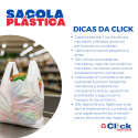 Sacola Plástica Branca Lisa Economica 25 x 35 Extrusa pack - 1000 Unidades