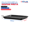 Bandeja de Isopor Rasa Preta P/ Carne Açougue B2R - 400 Unidades