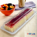Boleira Embalagem Bolos Tortas Fatia Branca 400G G63M - 100 Unidades