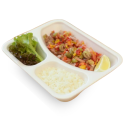 Bandeja Marmitex Isopor Retangular 3 Divisórias 1100ML MO100-3 Meiwa - 100 Unidades