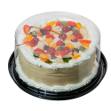 Embalagem Boleira Plástica Mini Torta Bolo Alta Base Preta Lisa Eco 32A Ecoplast - 100 Unidades