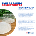 Embalagem Boleira Plástica Mini Torta Bolo Alta Base Branca Eco 32A Ecoplast - 100 Unidades