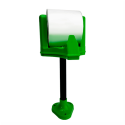 Suporte Plástico Bobina Picotada Fundo Estrela Universal C/ Base Verde