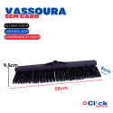 Vassoura Prefeitura Nylon Pet 50cm SEM Cabo