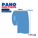 Bobina Rolo Pano Multiuso Azul 28cm X 240MTS Medix - 600 Panos