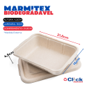 Embalagem Marmita 850ML Gbox Biodegrádavel Palha Milho - 25 Unidades