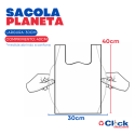 Sacola Plástica Biodegradável Impressa B5 30 x 40 Planeta Agradece - 1000 Unidades