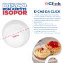 Disco de Isopor p/ Bolos 18CM - 200 Unidades
