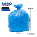 Saco de Lixo P/ Embalar Azul 100LTS - 100 Unidades