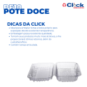Pote Retangular Tampa Articulada Doces Salgados Alto PF-10 - 100 Unidades