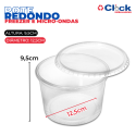 Pote Descartável Redondo Doce C/ Sobretampa 1000ML - 25 Unidades