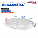 Tampa PET P/ Assadeira Oval PET 4000ml Thermoprat - 12 Unidades