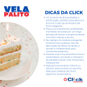 Vela Palito Branca Bianco Festa Aniversário - 20 Unidades