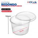 Pote Descartável Redondo Doce C/ Sobretampa 750ML - 25 Unidades